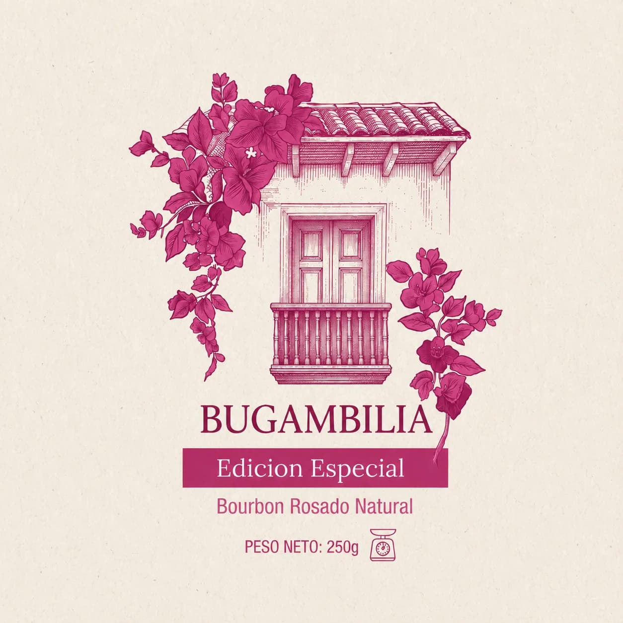 Bolsa de café Bugambilia Bourbon Rosado Natural